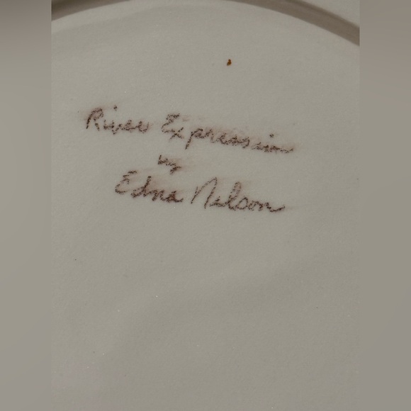 Vintage Handcrafted Blue Crab Plate River Expression by Edna Nelson - Picture 3 of 5